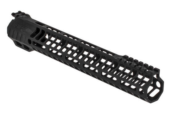 SLR Rifleworks HELIX series 12.5" M-LOK rail for the AR-15 with interrupted top rail with black anodized finish.